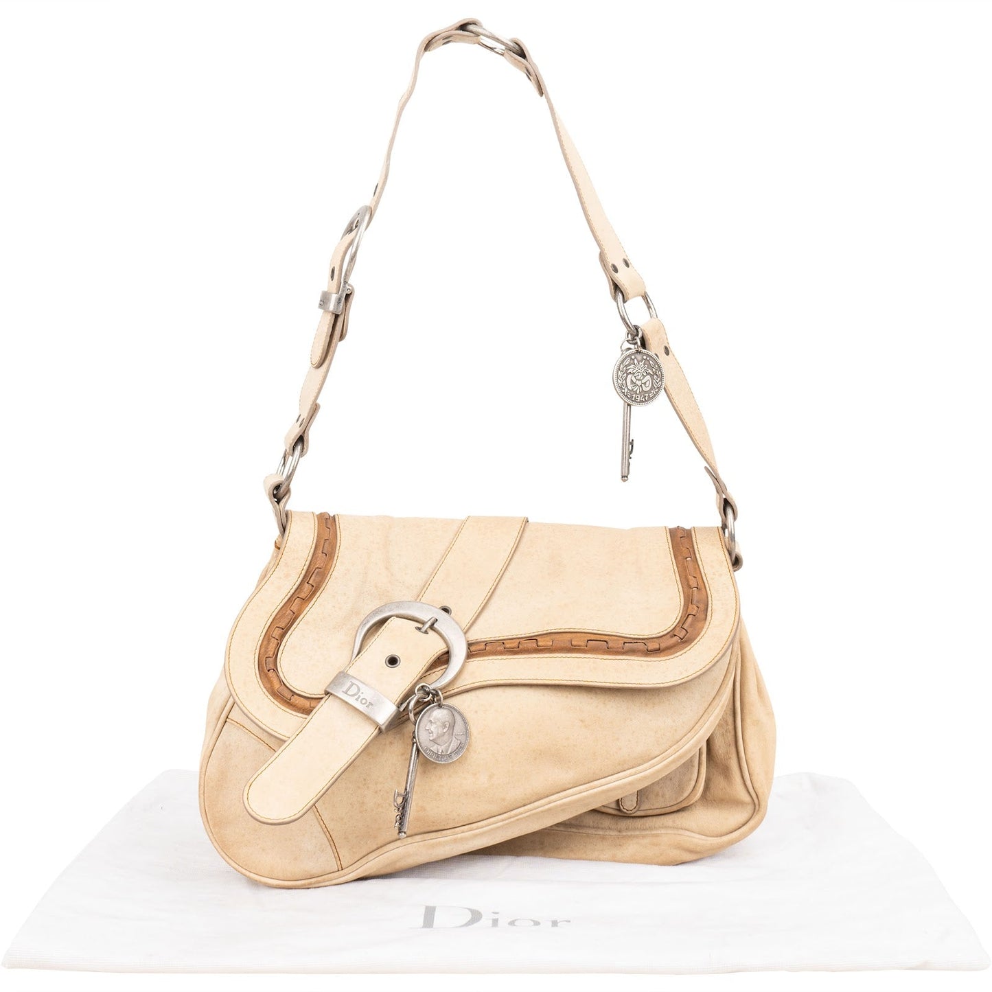 Christian Dior Leather Gaucho Saddle Shoulder Bag