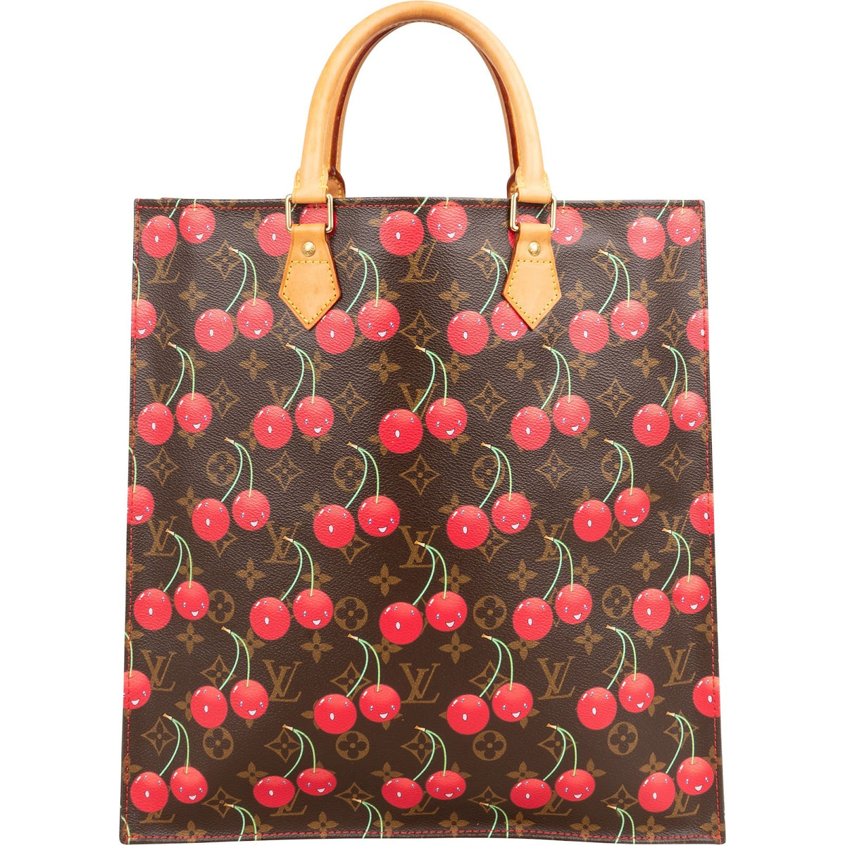 Louis Vuitton Limited Monogram Murakami Cerises Cherry Sac Plat Handbag