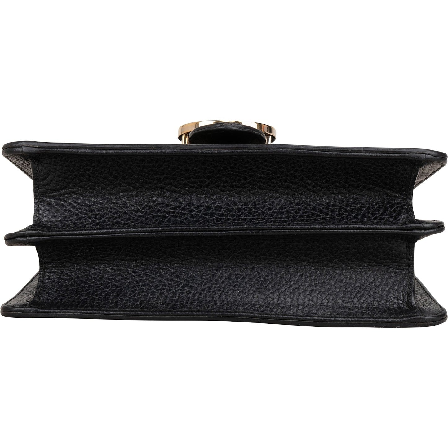Gucci Black Leather Interlocking GG Crossbody Bag