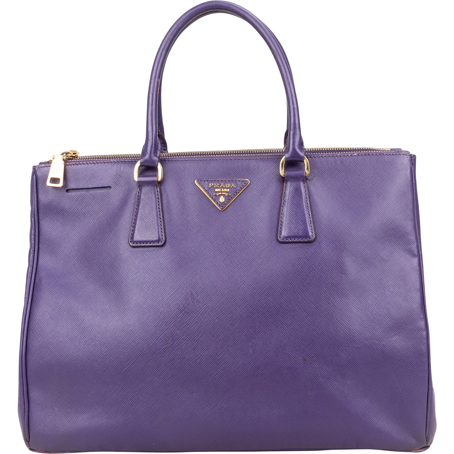 Prada Purple Saffiano Leather Galleria Handbag
