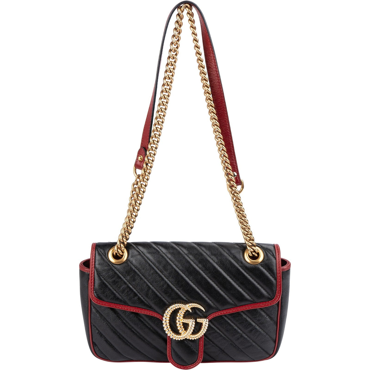Gucci Monogram Matelassé Leather GG Marmont Crossbody Bag