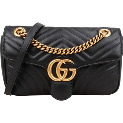 Gucci Chevron Leather GG Marmont Camera Crossbody Bag