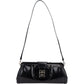 Miu Miu Spazzolato Leather Doctor Style Buckle Handbag