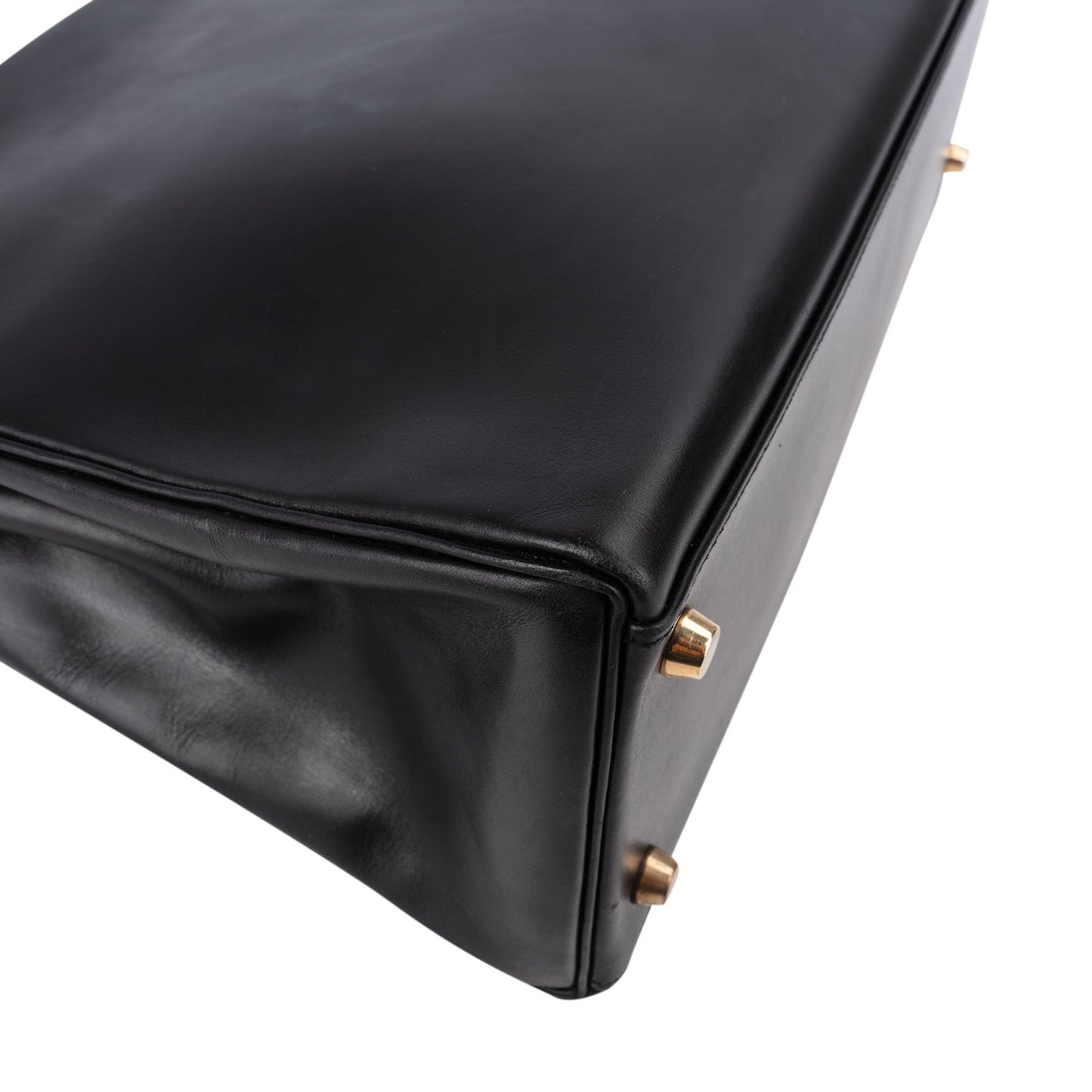 Hermès Noir Box Calf Leather Kelly 32 Handbag
