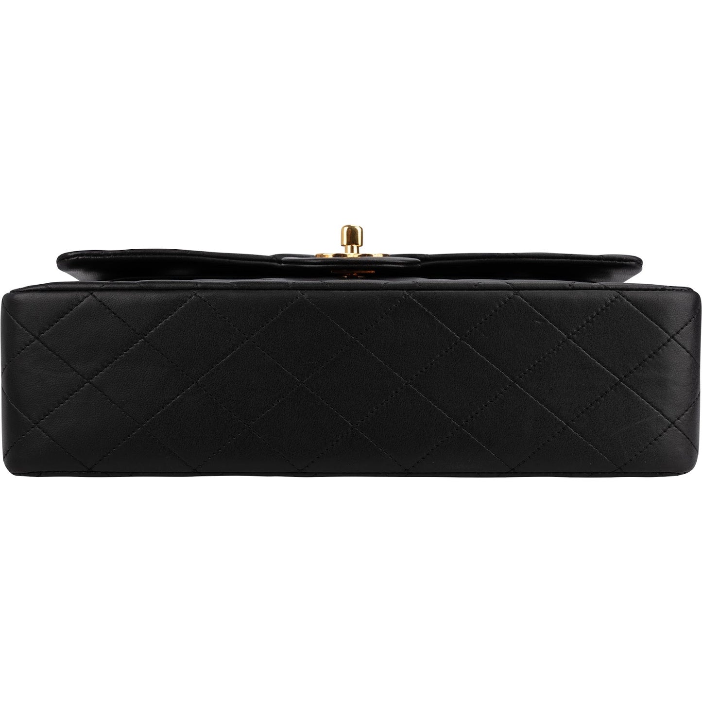 Chanel Quilted Lambskin 24K Gold Medium Double Flap Shoulder Bag