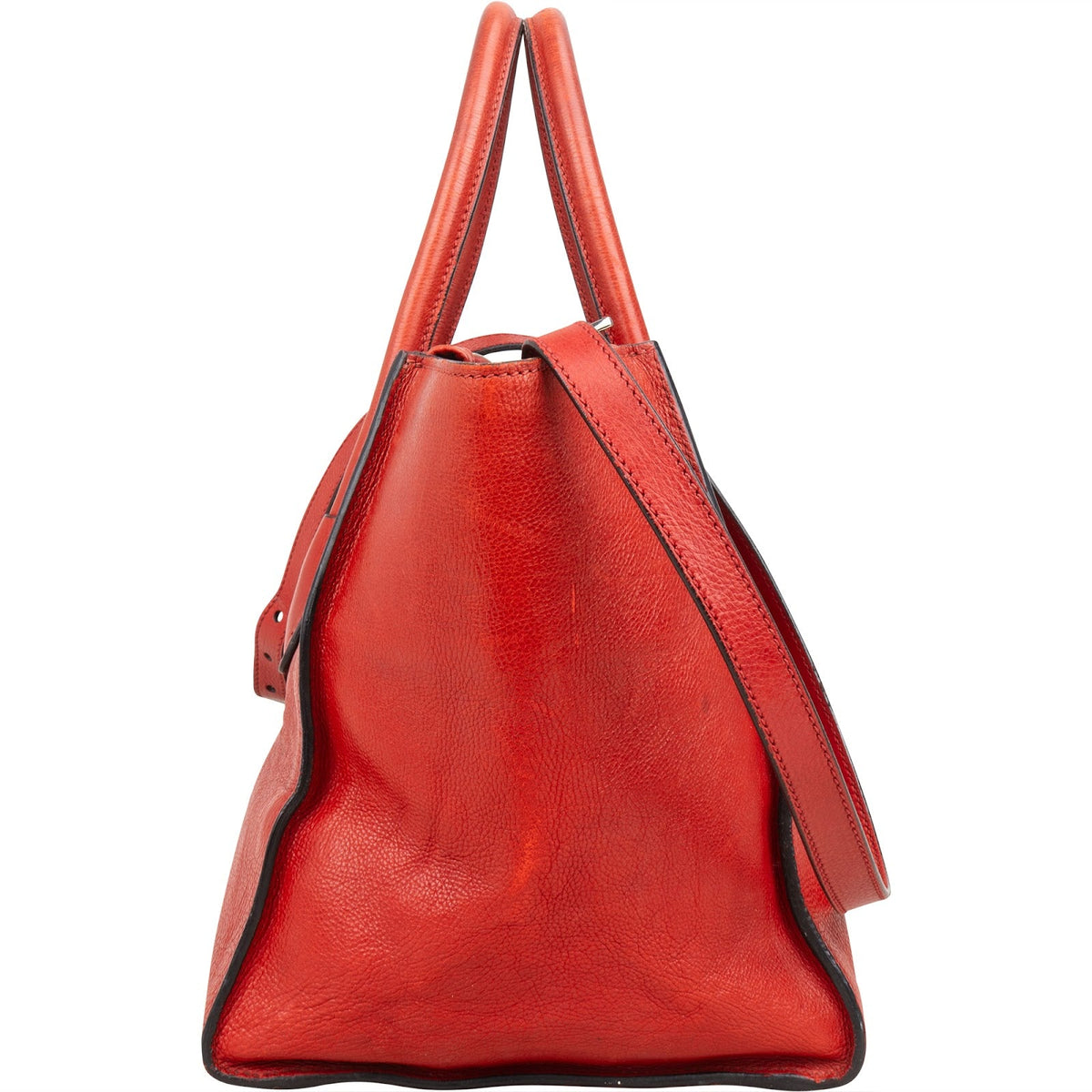 Prada Double Zip Tote aus glasiertem genarbtem Leder – Ansicht 5
