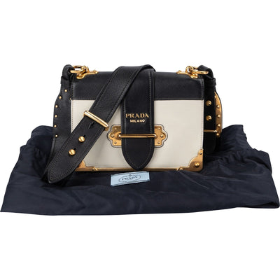 Prada Saffiano & Calfskin Leather Cahier Crossbody Bag