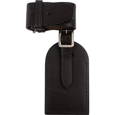 Louis Vuitton Noir Leather Luggage Tag Set (T.H)