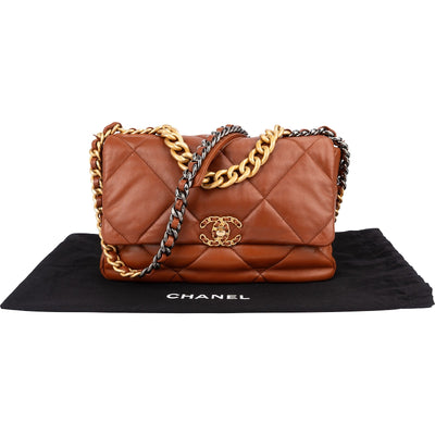 Chanel 19 Quilted Lambskin Single Flap Crossbody Bag