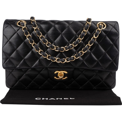 Chanel Quilted Lambskin Medium Double Flap Shoulder Bag