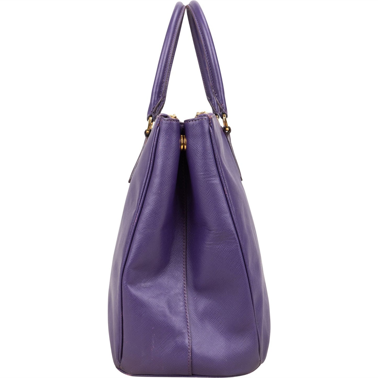Prada Purple Saffiano Leather Galleria Handbag