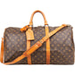 Louis Vuitton Monogram Canvas Keepall 50 Bandoulière Travel Bag