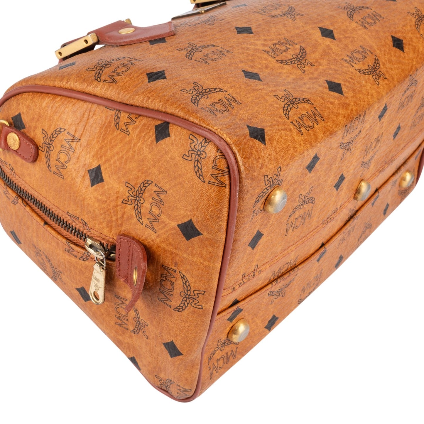 MCM Monogram Visetos Boston Handbag