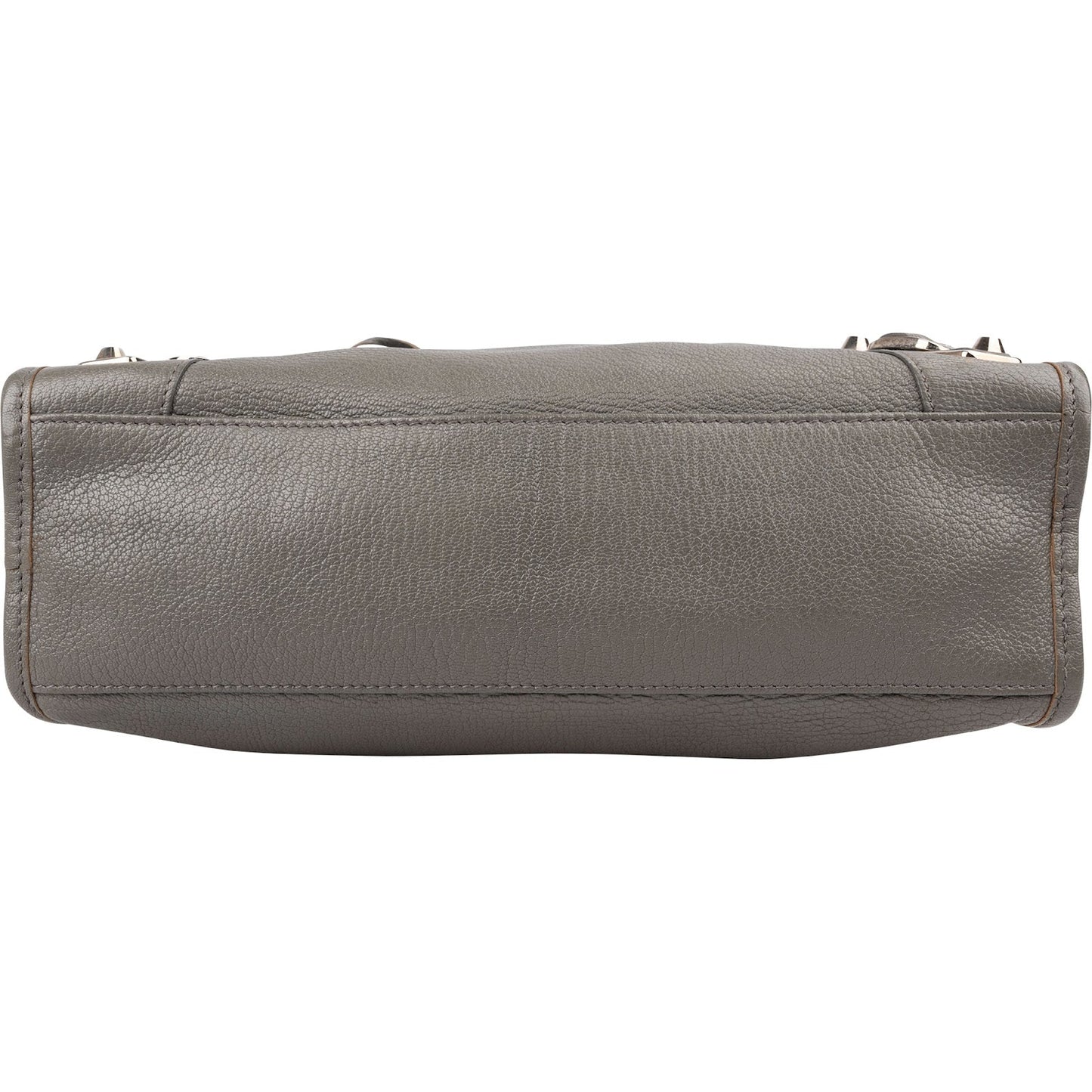 Balenciaga Classic Grey Leather City Handbag