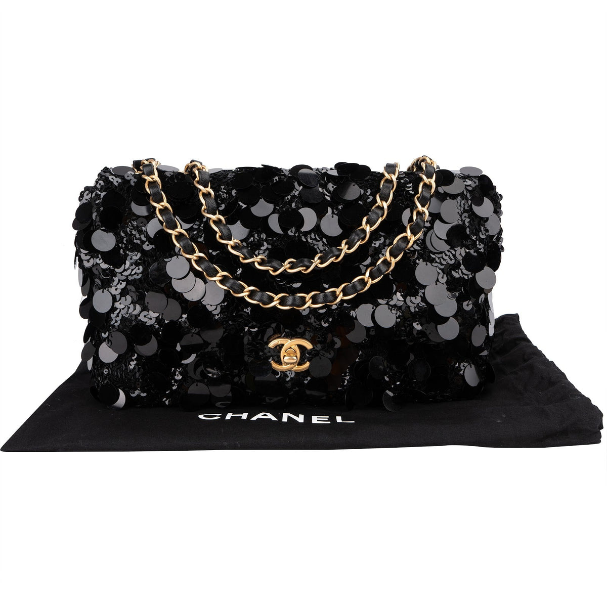 Chanel Limited Sequin Classic Medium Single Flap Crossbody Bag