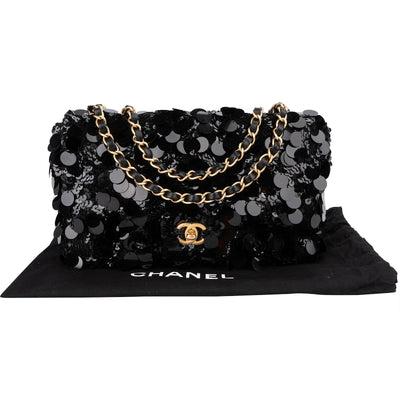 Chanel Limited Sequin Classic Medium Single Flap Crossbody Bag