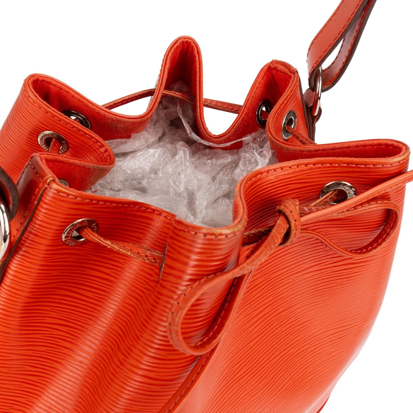 Louis Vuitton Orange Epi Leather NM Sac Noe Petit Shoulder Bag