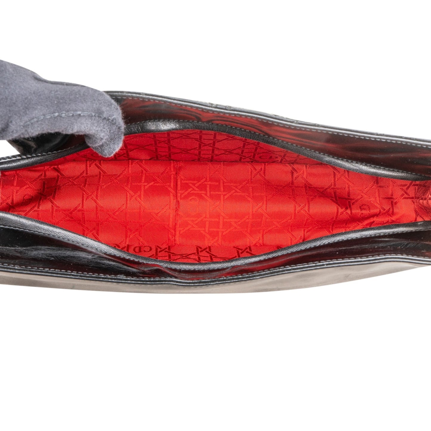 Christian Dior Patent Leather Cannage Shoulder Bag