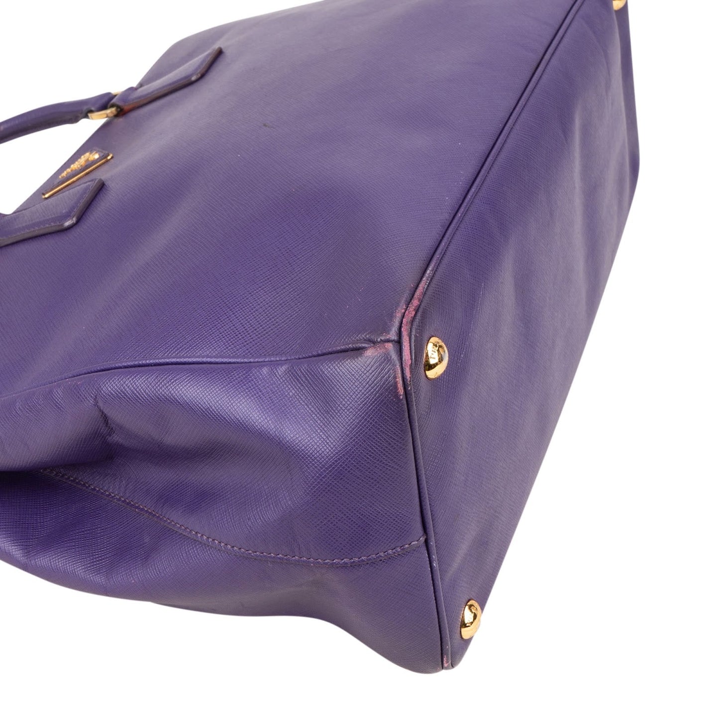 Prada Purple Saffiano Leather Galleria Handbag