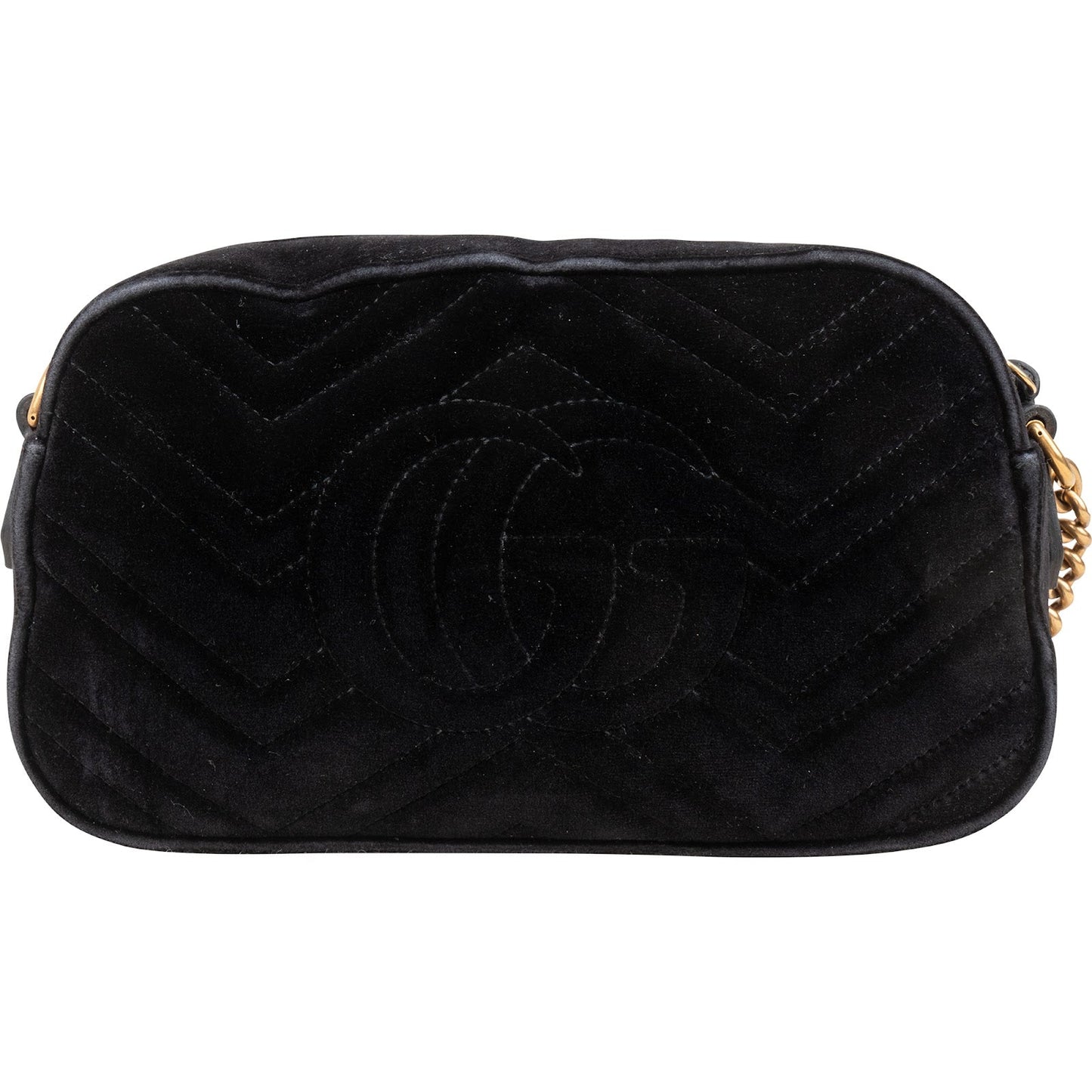 Gucci Chevron Velvet Marmont GG Crossbody Bag