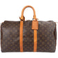 Louis Vuitton Monogram Canvas Keepall 45 Travel Bag