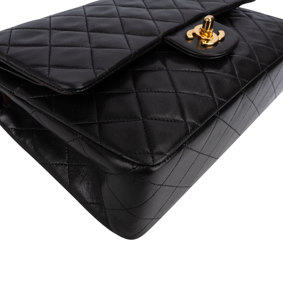 Chanel Quilted Lambskin 24K Gold Medium Double Flap Shoulder Bag