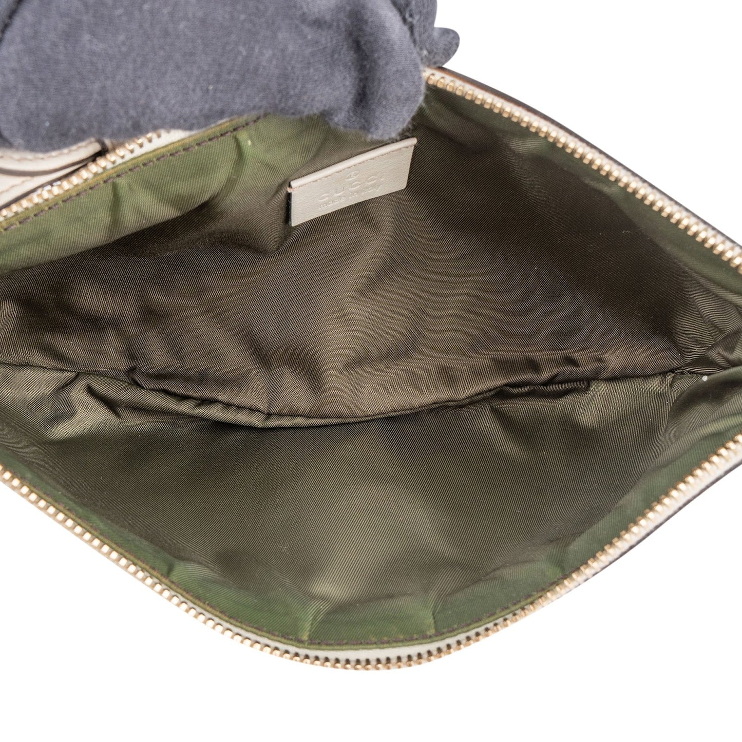 Gucci Monogram GG Canvas Charm Pochette Shoulder Bag