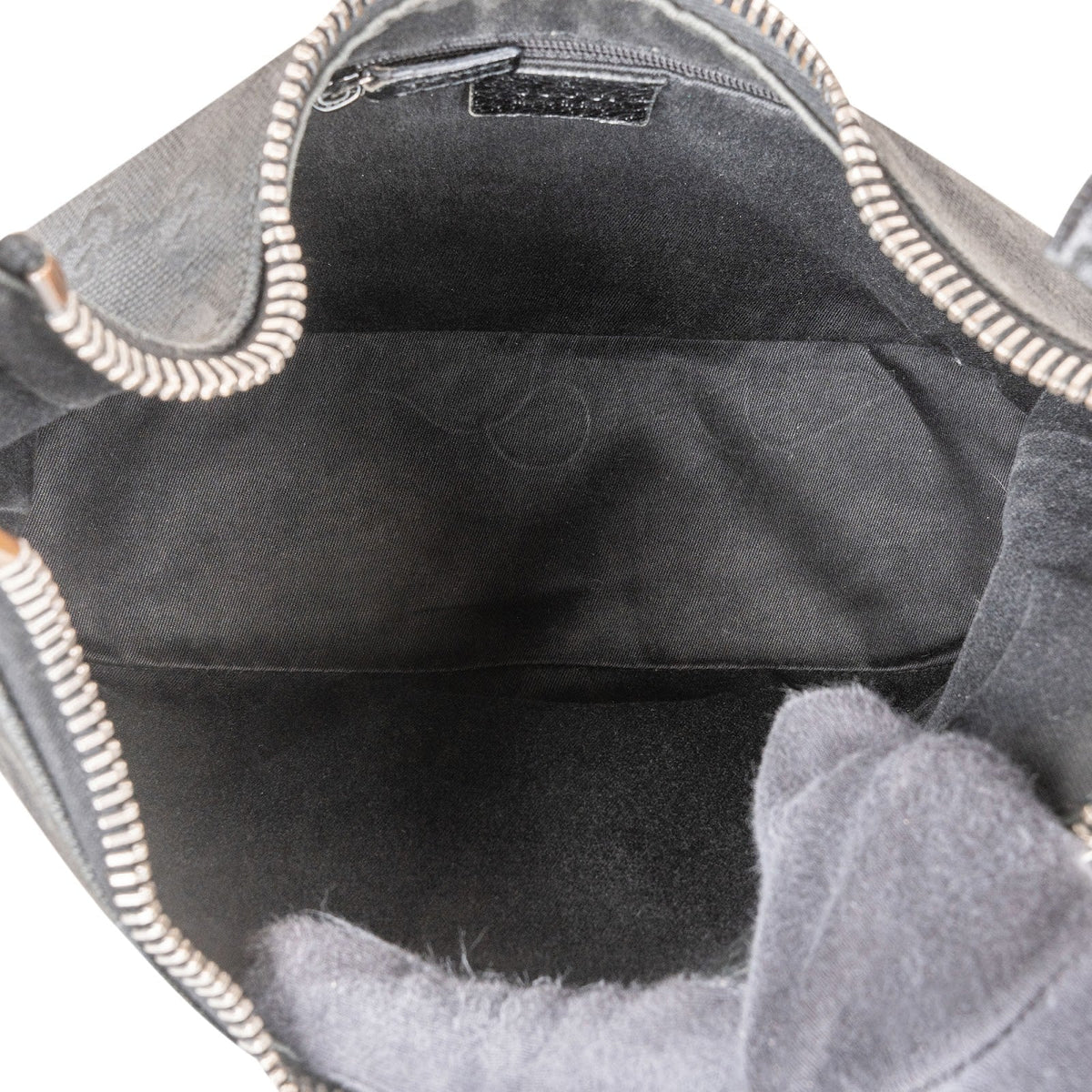 Gucci Monogram GG Canvas Ring Woven Handle Shoulder Bag
