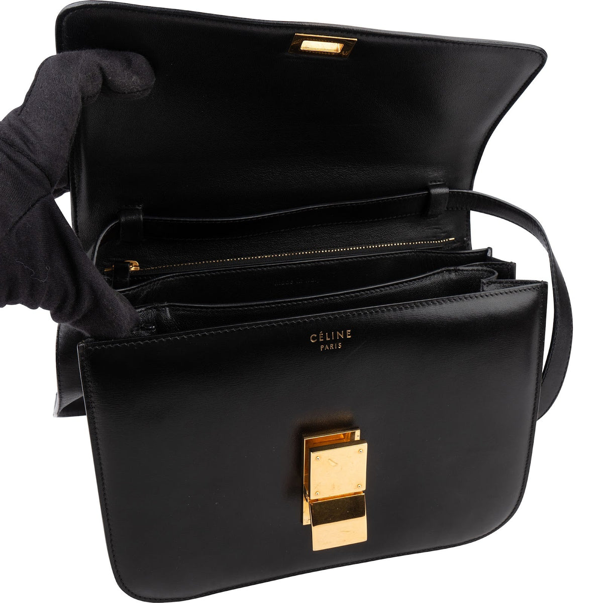 Céline Classic Box Medium aus Kalbsleder – Ansicht 8