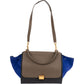 Céline Tricolor Suede Leather Trapeze Handbag