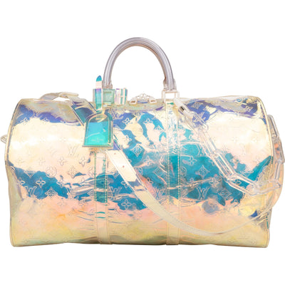 Louis Vuitton Limited Monogram Prism Keepall 50 Bandoulière Travel Bag