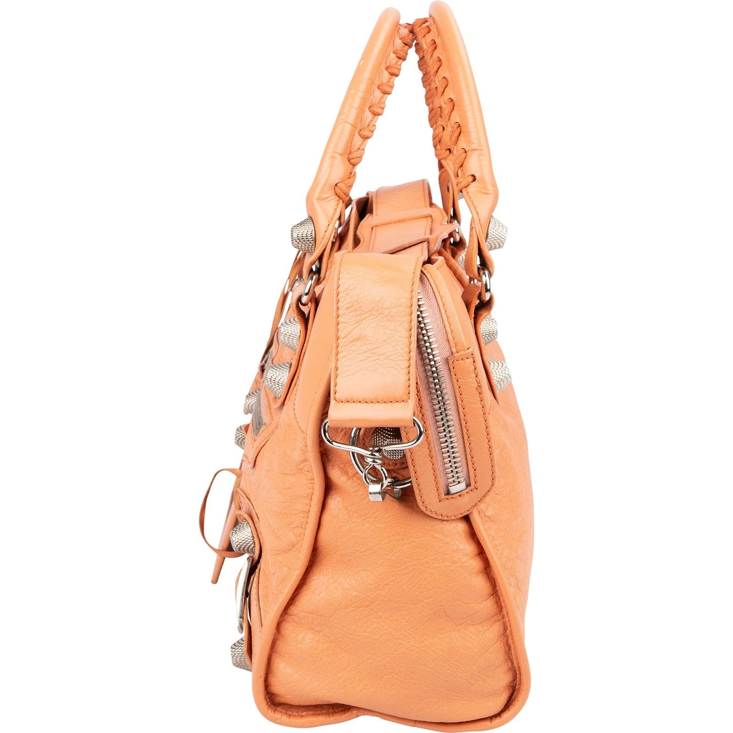 Balenciaga Orange Leather City Handbag