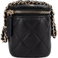 Chanel Quilted Lambskin Mini Vanity Chain Crossbody Bag