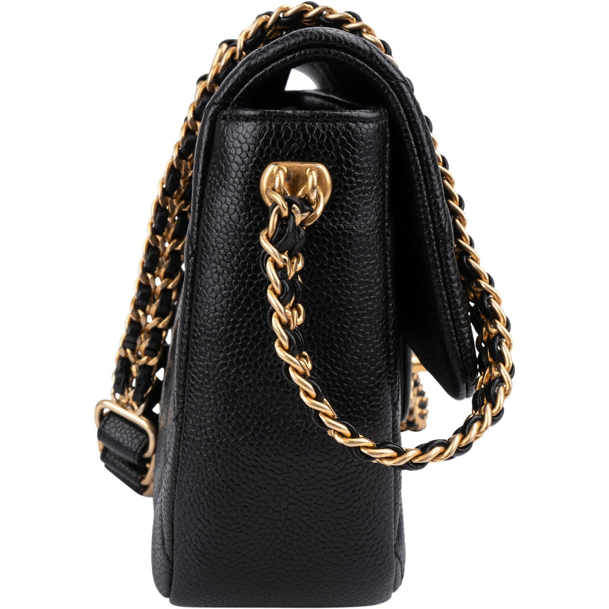 Chanel Caviar Leather Mini Rectangular Flap Coin Crossbody Bag