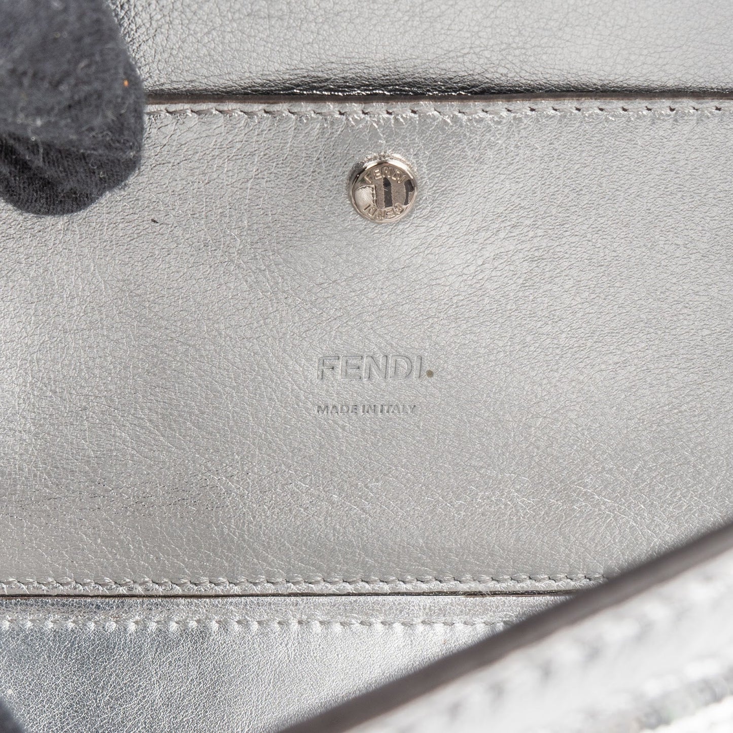 Fendi FF Sequin Embroidered Monogram Baguette Shoulder Handbag