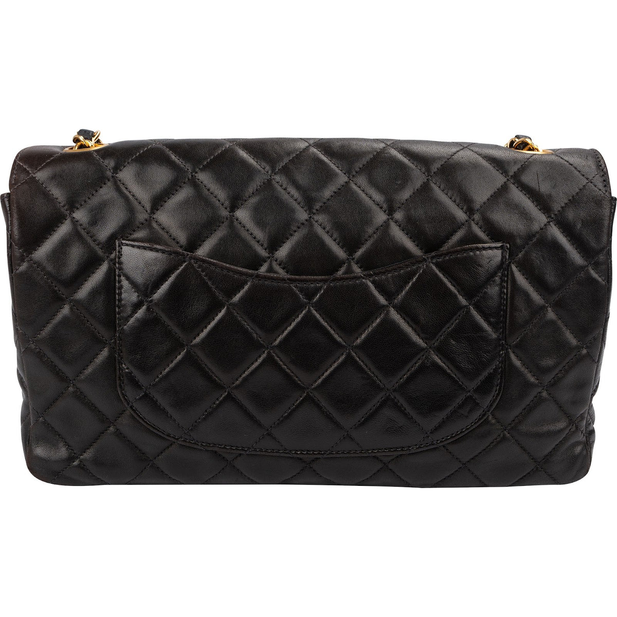 Chanel Soft Quilted Lambskin 24K Gold Medium Single Flap Crossbody Bag