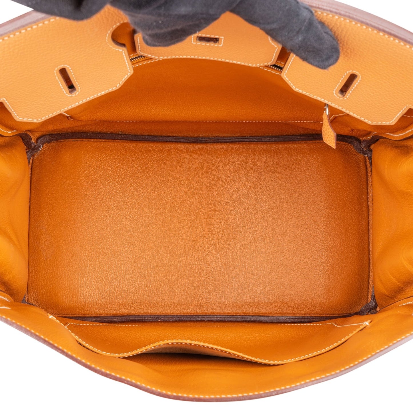 Hermès Fjord Leather Birkin 35 Handbag Beige Brown Palladium Hardware