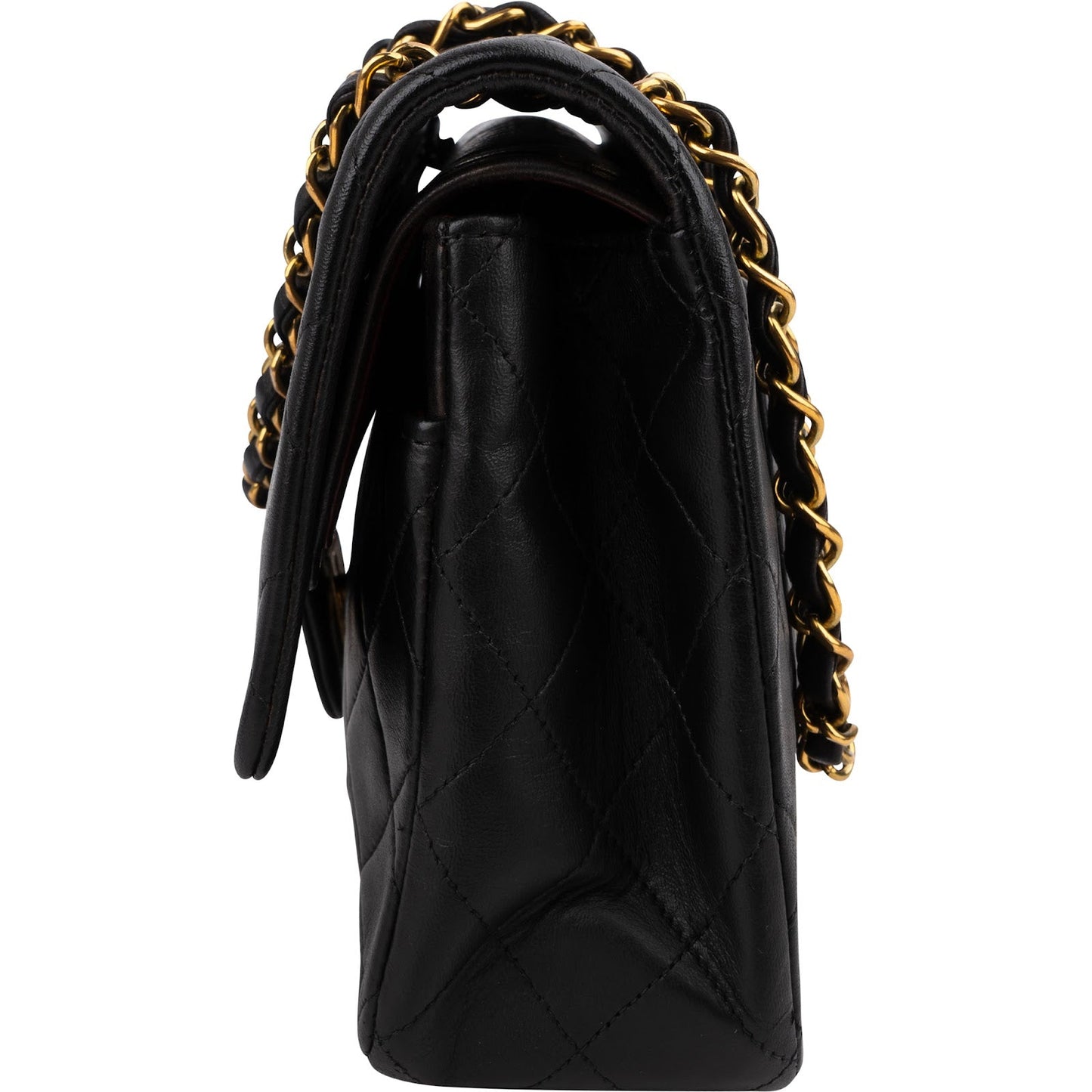 Chanel Quilted Lambskin 24K Gold Medium Double Flap Shoulder Bag