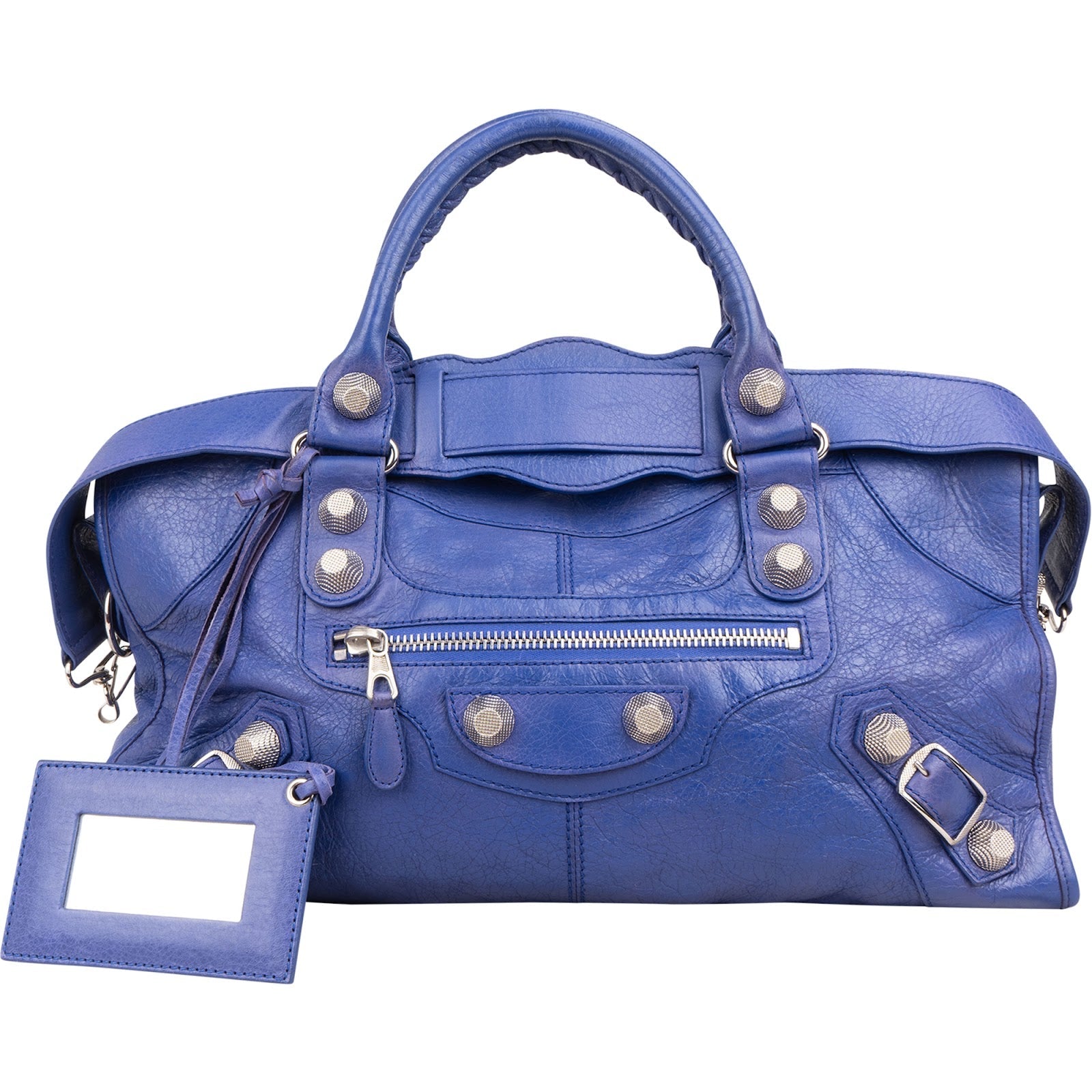 Balenciaga Blue Leather Giant City Handbag