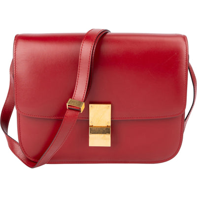 Celine Classic Box Medium Umhängetasche in Rot