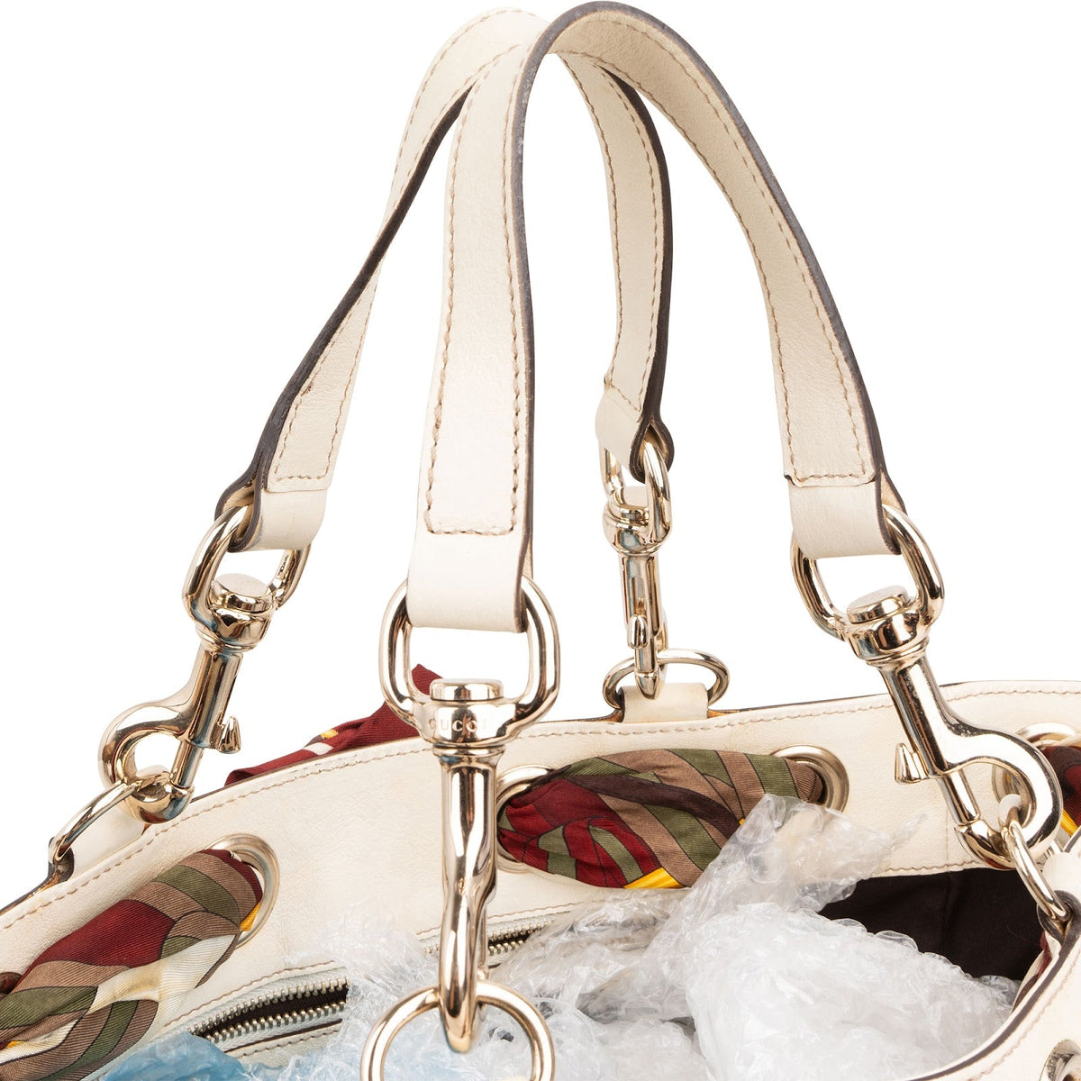 Gucci Monogram GG Canvas Scarf Positiano Handbag