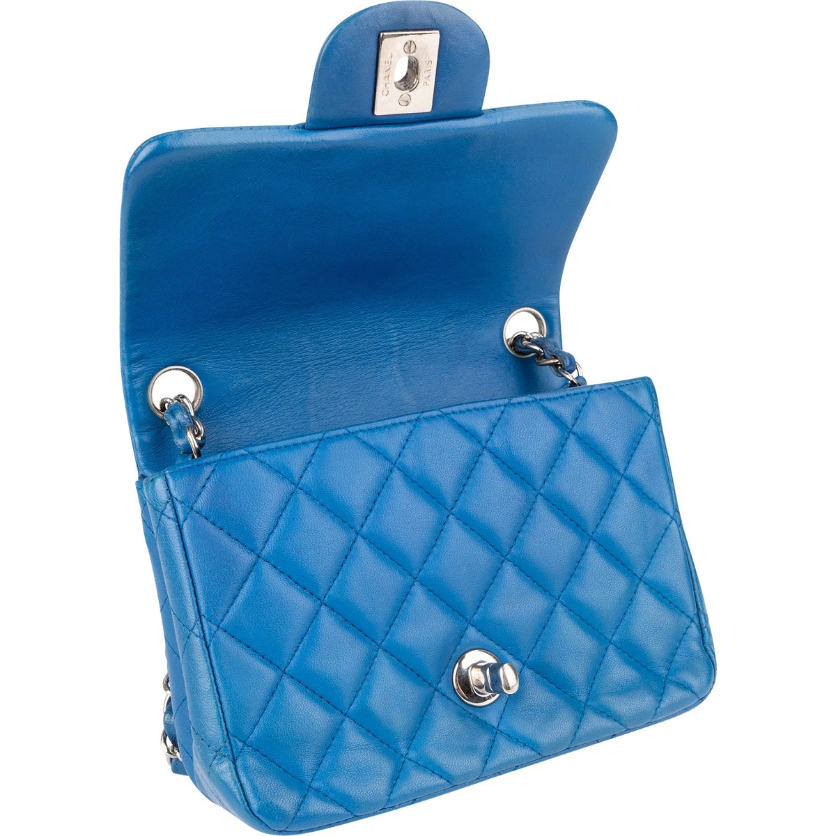 Chanel Lammleder Mini Square Single Flap Umhängetasche, Bild 11 von 14