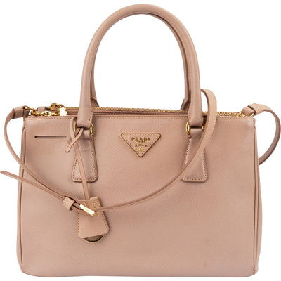 Prada Pink Saffiano Leather Galleria Handbag