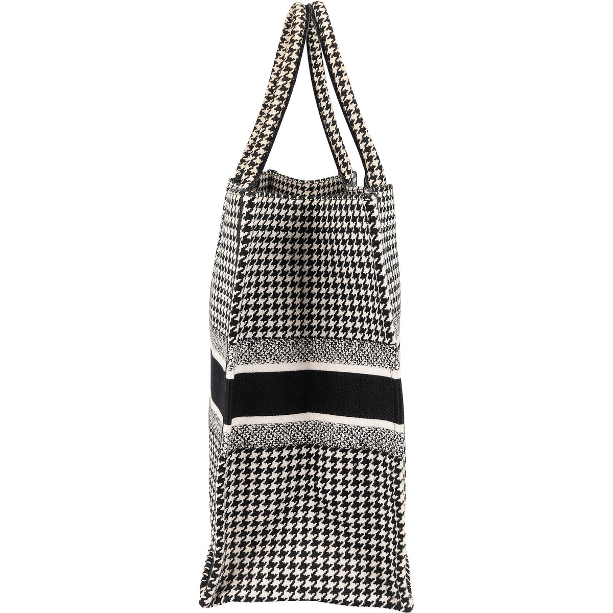Christian Dior Houndstooth Monogram Canvas Book Tote Handbag