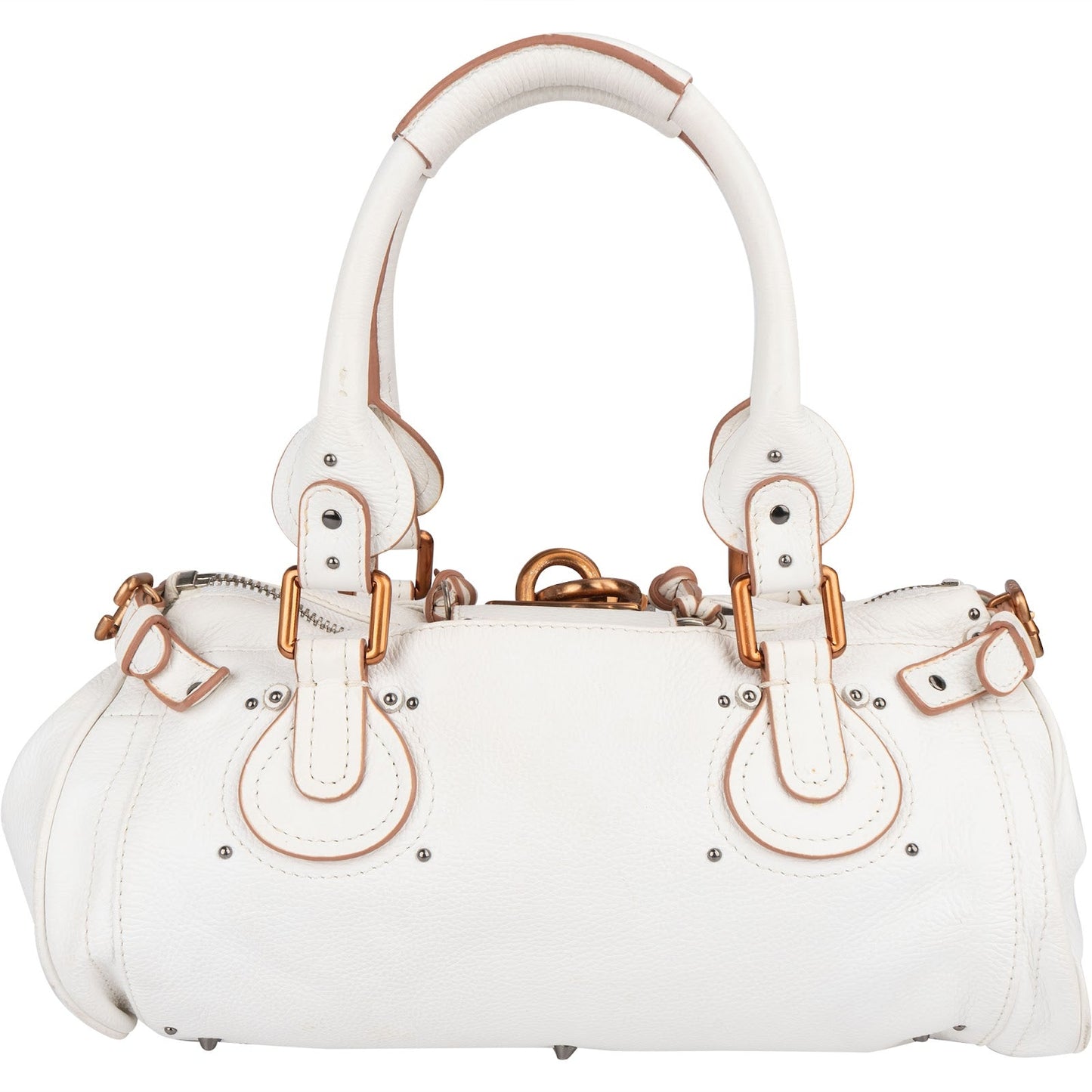 Chloé Pebbled Leather Paddington Satchel Handbag