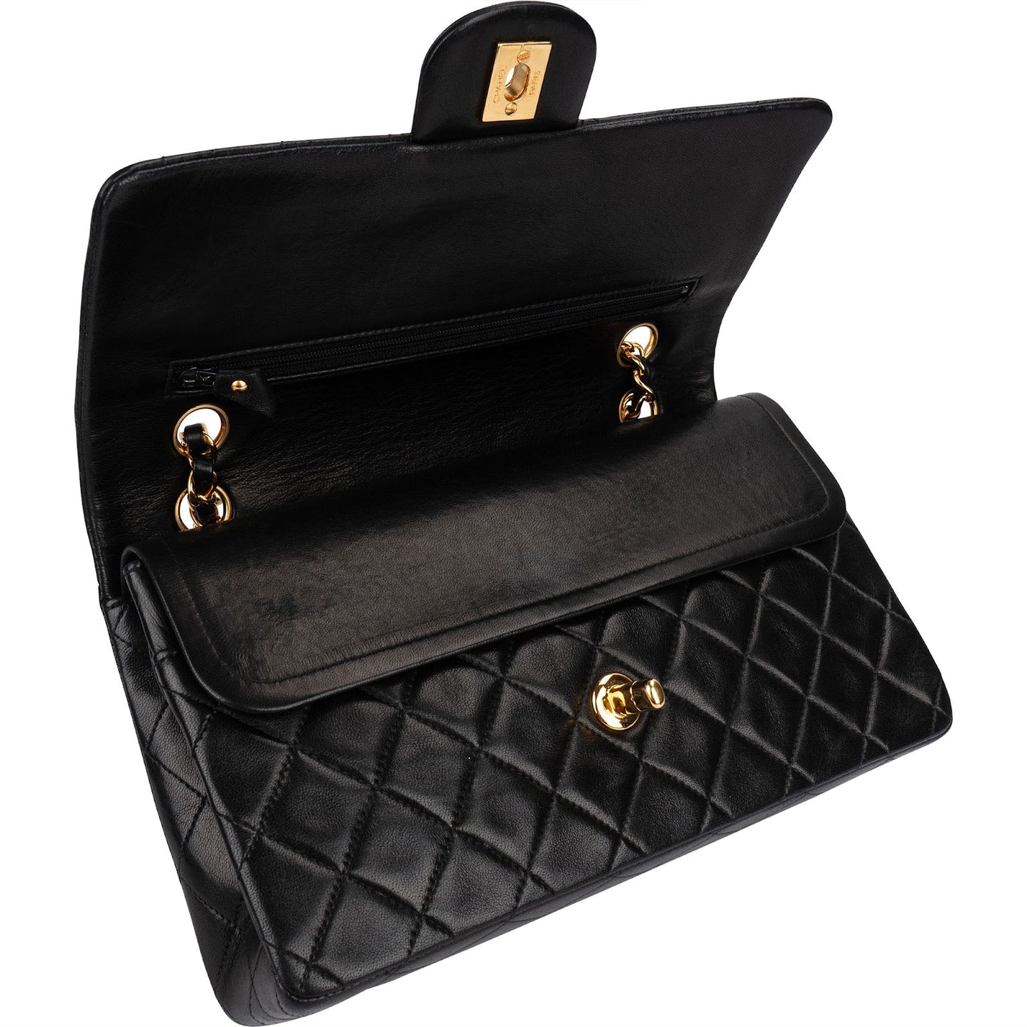 Chanel Quilted Lambskin 24K Medium Double Flap Shoulder Bag