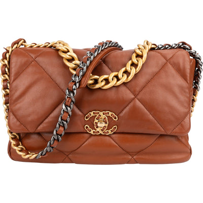 Chanel 19 Quilted Lambskin Single Flap Crossbody Bag