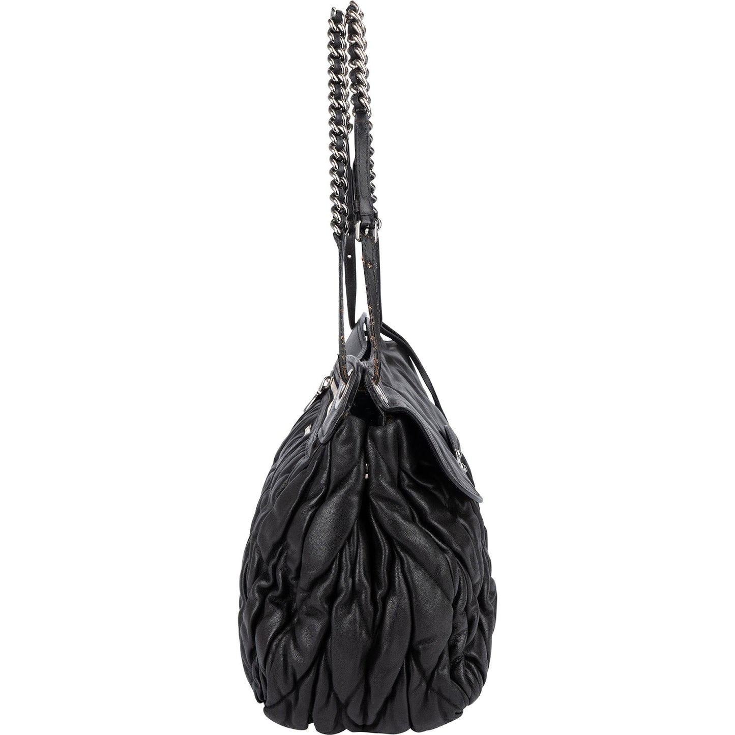 Miu Miu Matelassé Leather Hobo Shoulder Bag