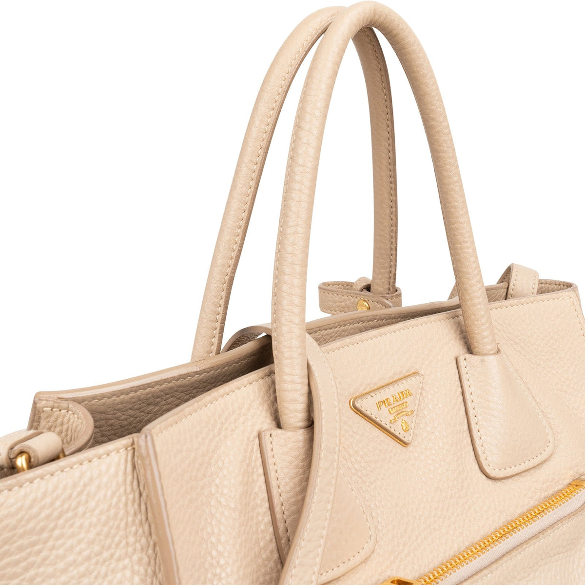 Prada Twin Pocket Shopper aus Vitello-Daino-Leder – Ansicht 3