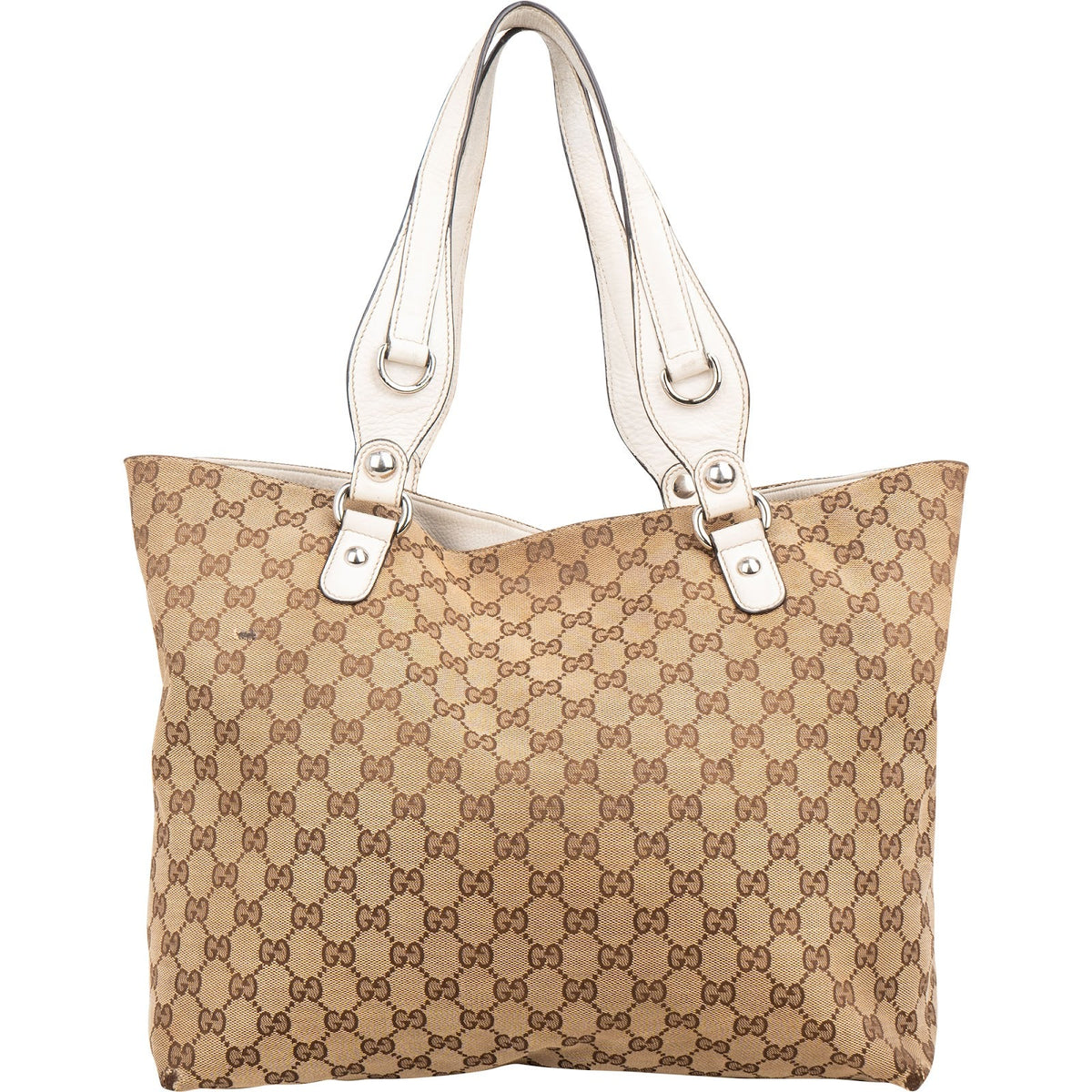 Gucci Monogram GG Canvas Abbey Horsebit Tote Shoulder Bag